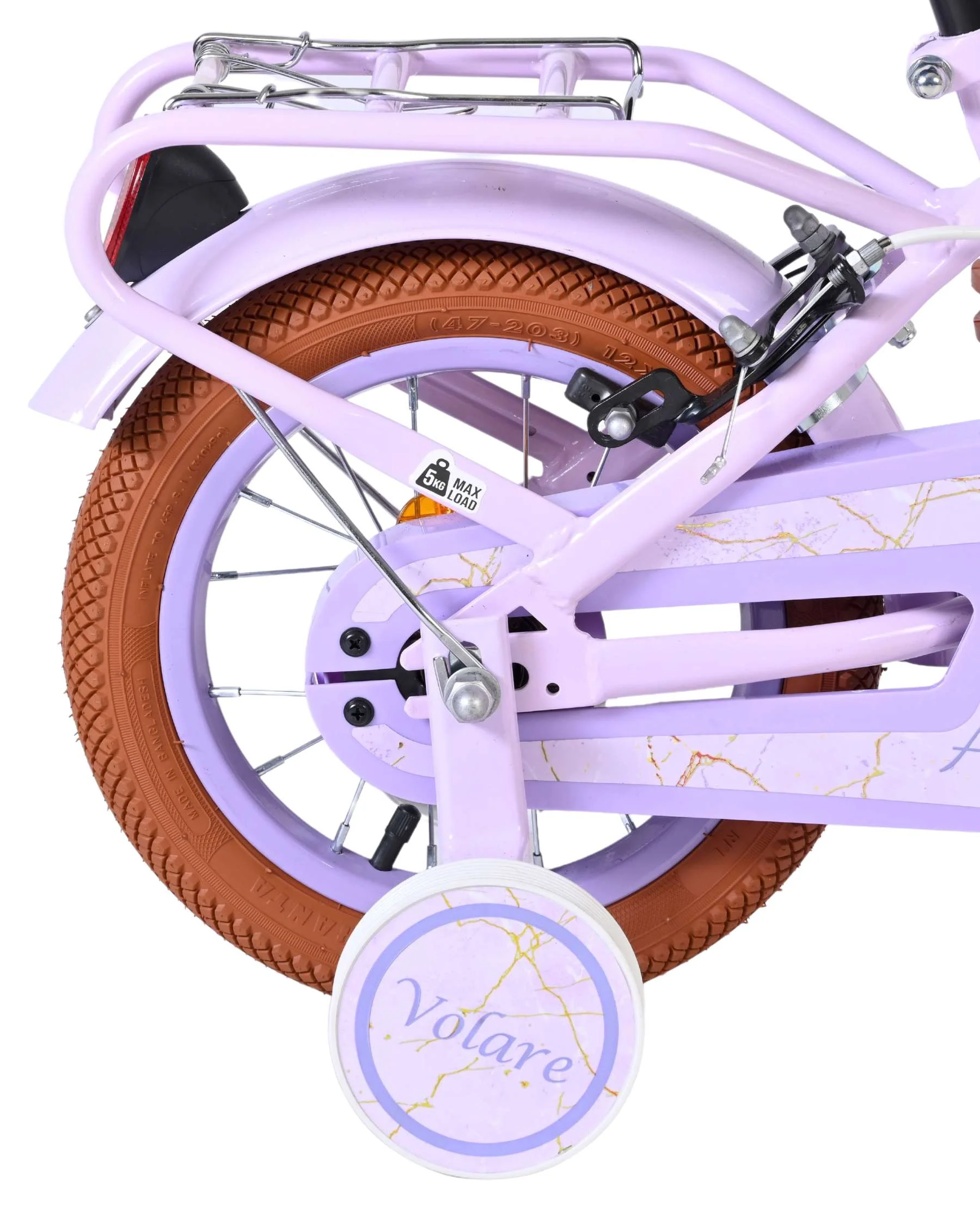 Volare Ashley Kinderfiets - Meisjes - 12 inch - Lila - Twee handremmen - Image 2