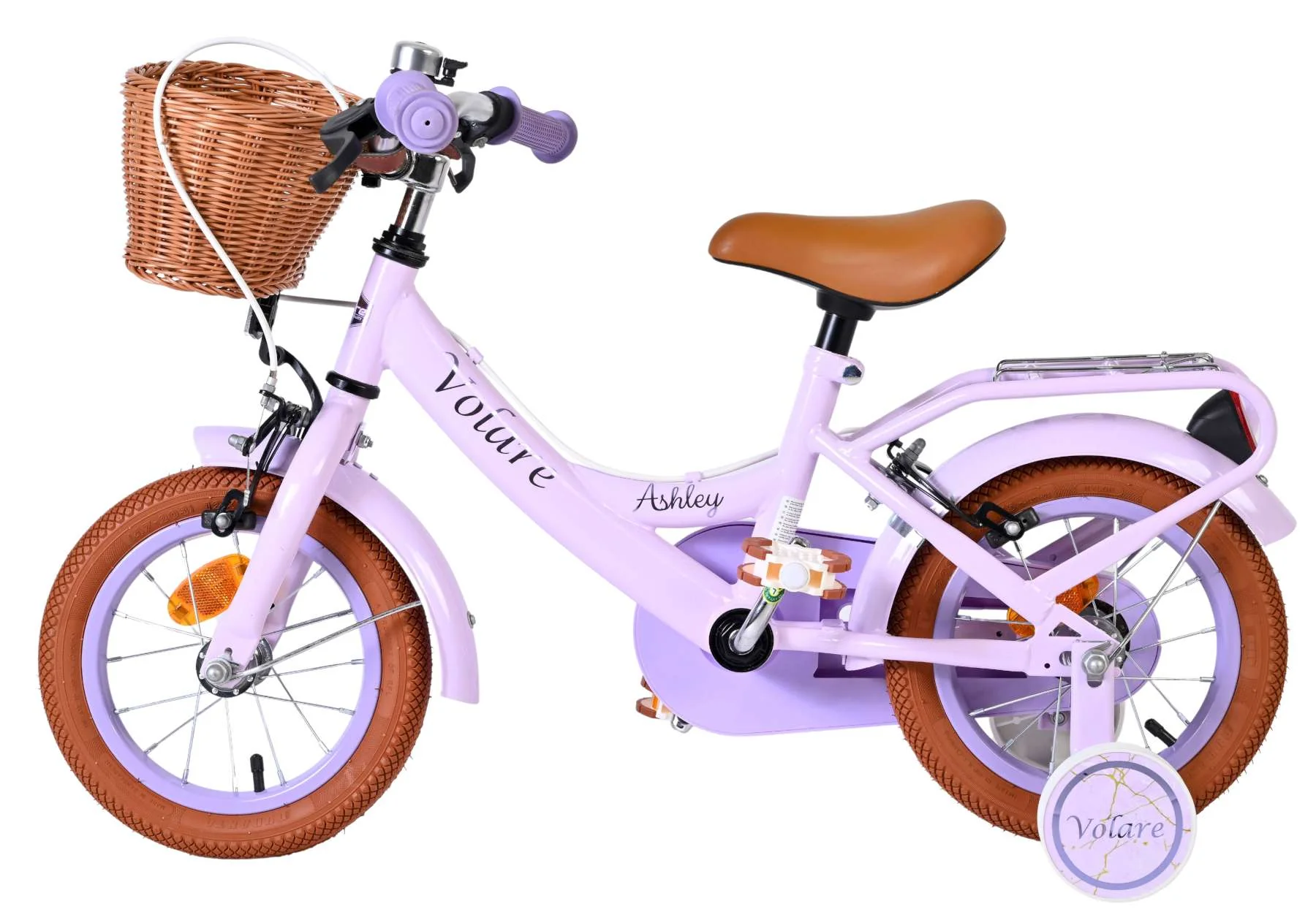 Volare Ashley Kinderfiets - Meisjes - 12 inch - Lila - Twee handremmen - Image 6
