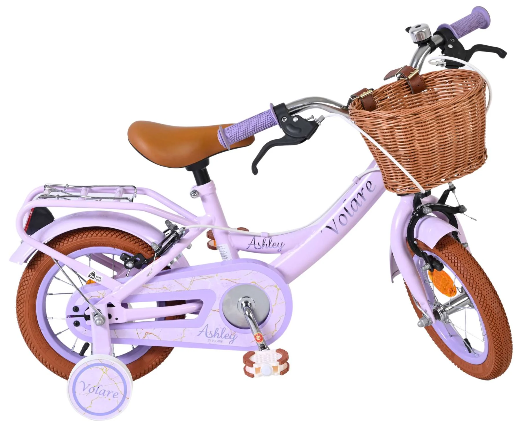 Volare Ashley Kinderfiets - Meisjes - 12 inch - Lila - Twee handremmen - Image 9