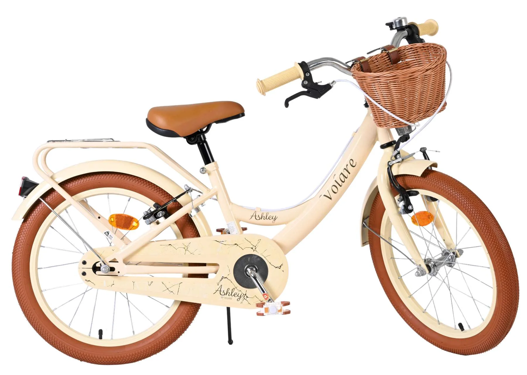 Volare Ashley Kinderfiets - Meisjes - 18 inch - Creme - Twee handremmen - Image 10