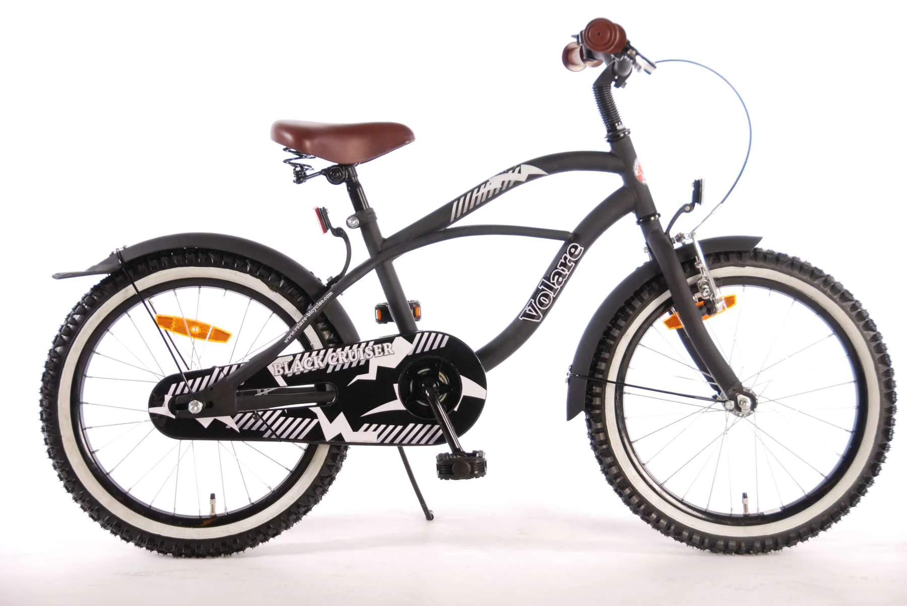 Volare Black Cruiser Kinderfiets - Jongens - 18 inch - Zwart - 95% afgemonteerd - Image 3