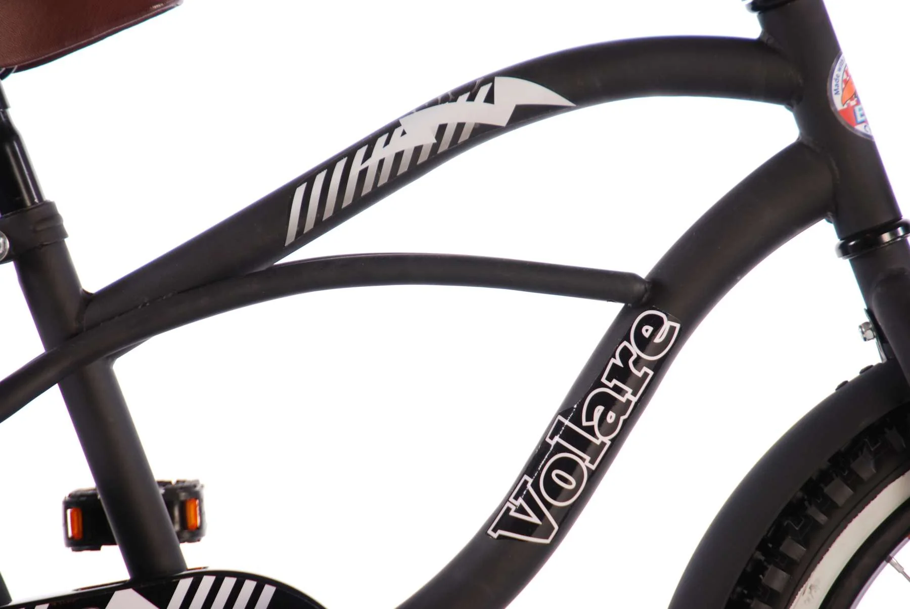 Volare Black Cruiser Kinderfiets - Jongens - 18 inch - Zwart - 95% afgemonteerd - Image 6