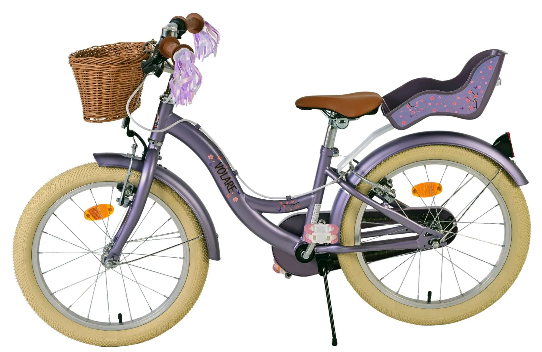 Volare Blossom Kinderfiets - Meisjes - 18 inch - Paars - Twee Handremmen - Image 8