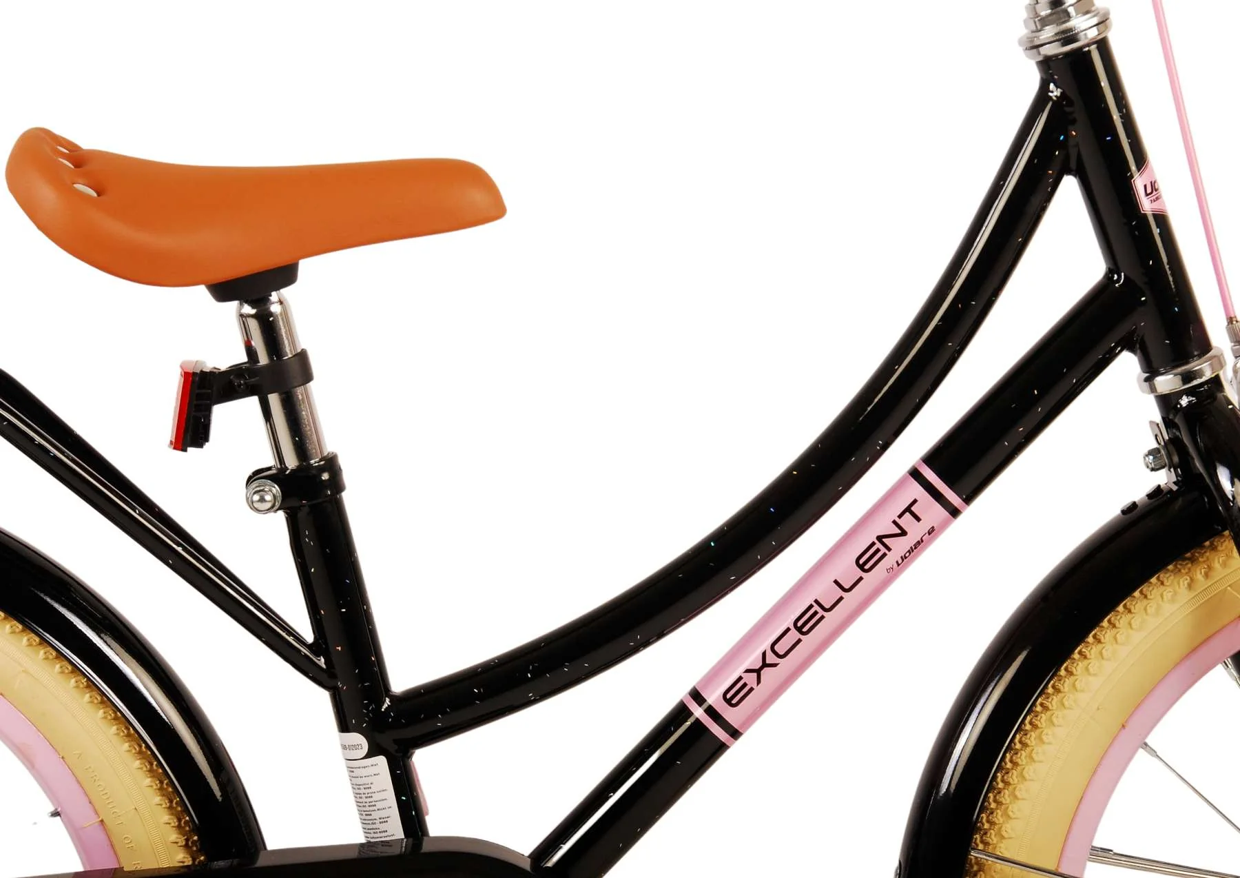 Volare Excellent Kinderfiets - Meisjes - 18 inch - Zwart - 95% afgemonteerd OUTLET - Image 7