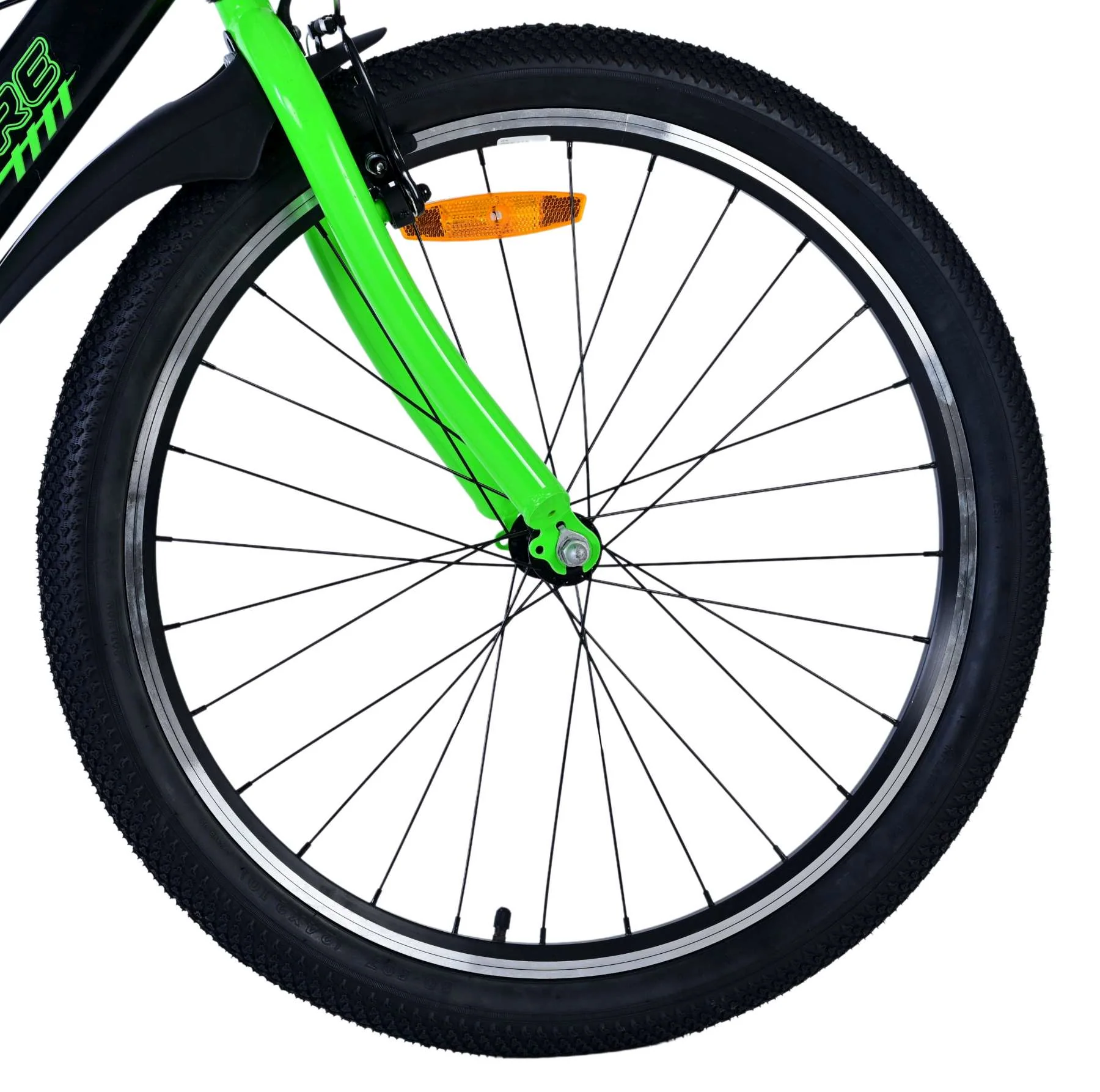 Volare Sportivo Kinderfiets - Jongens - 24 inch - Zwart Groen - Twee Handremmen - Image 3