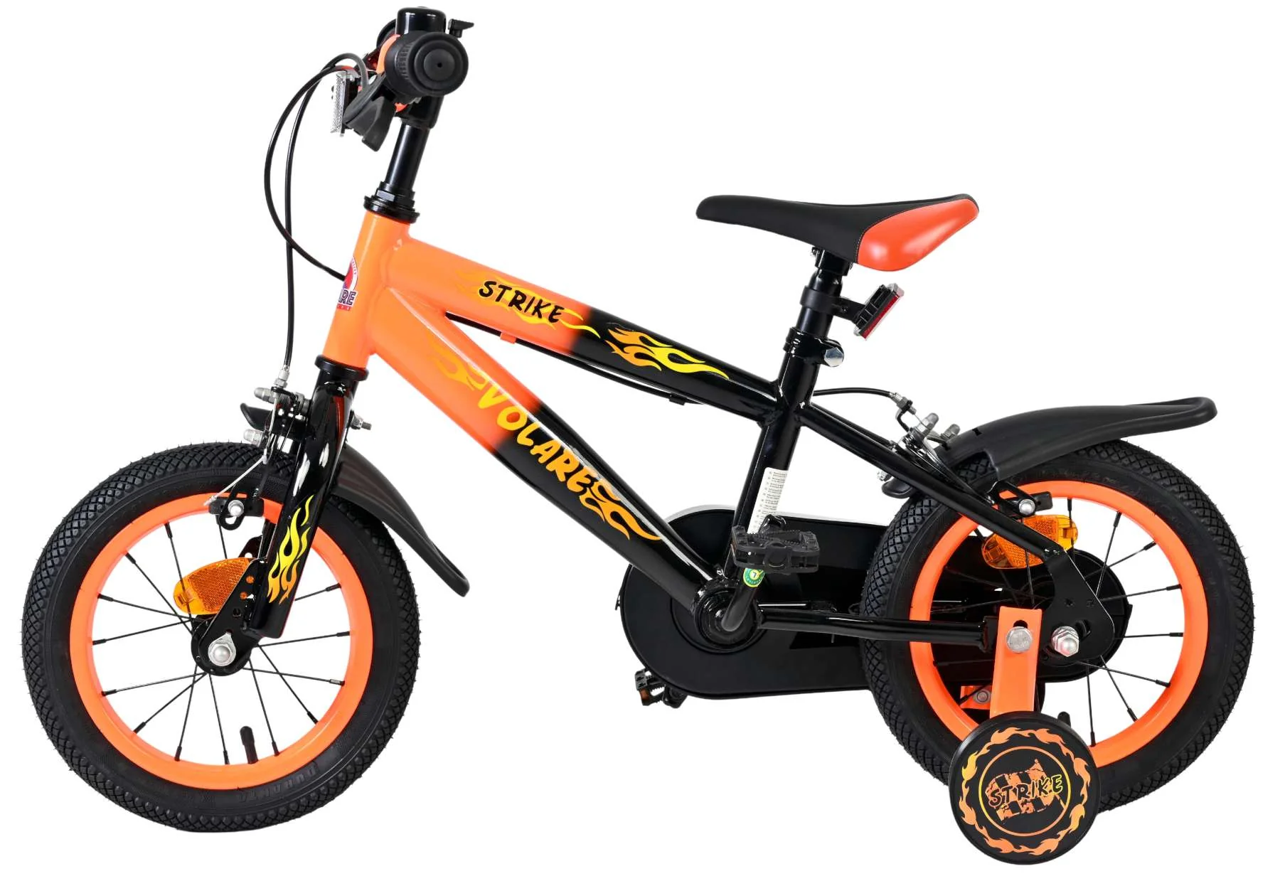 Volare Strike Kinderfiets - Jongens - 12 inch - Zwart Oranje - Twee Handremmen - Image 7