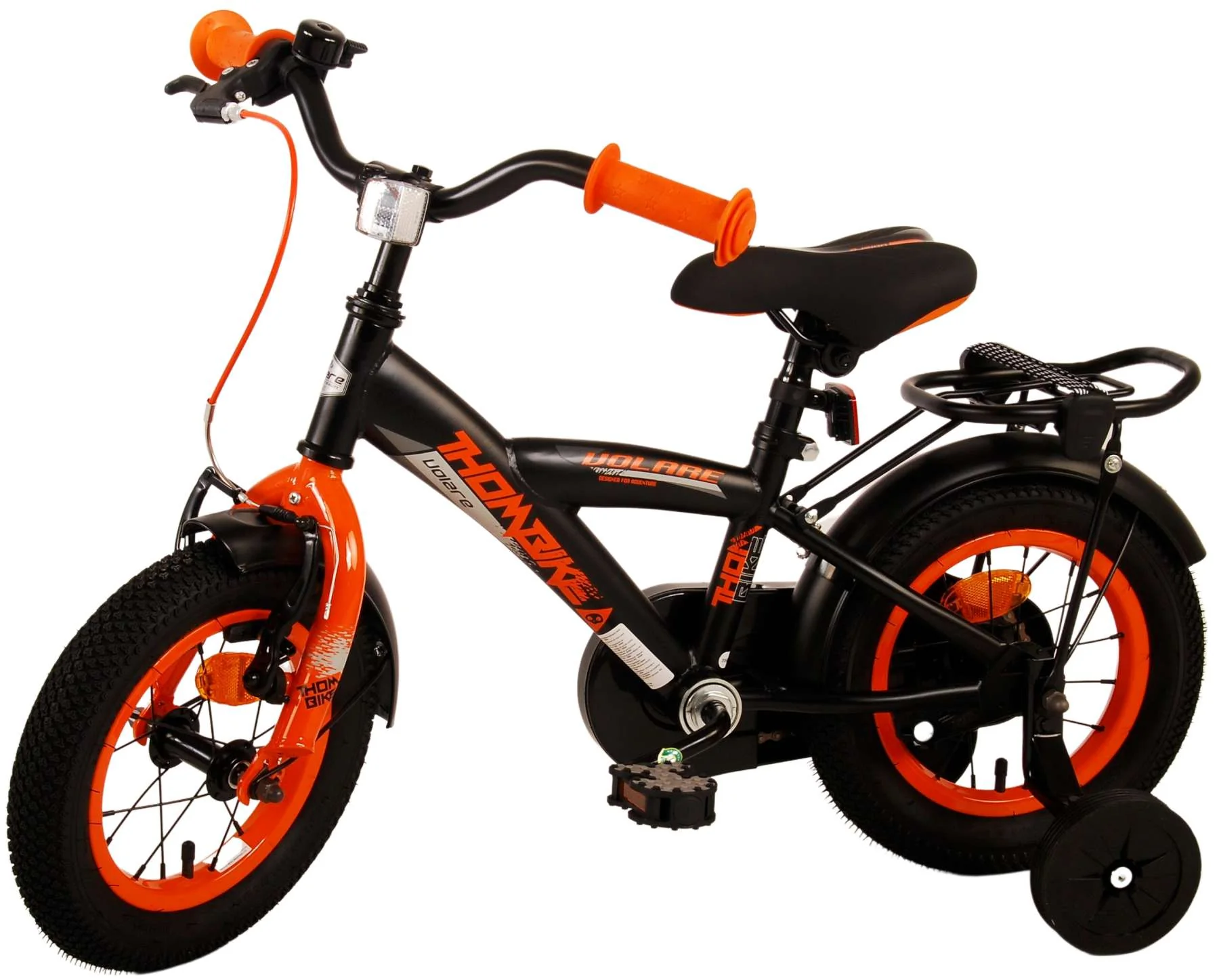 Volare Thombike Kinderfiets - Jongens - 12 inch - Zwart Oranje - Image 14