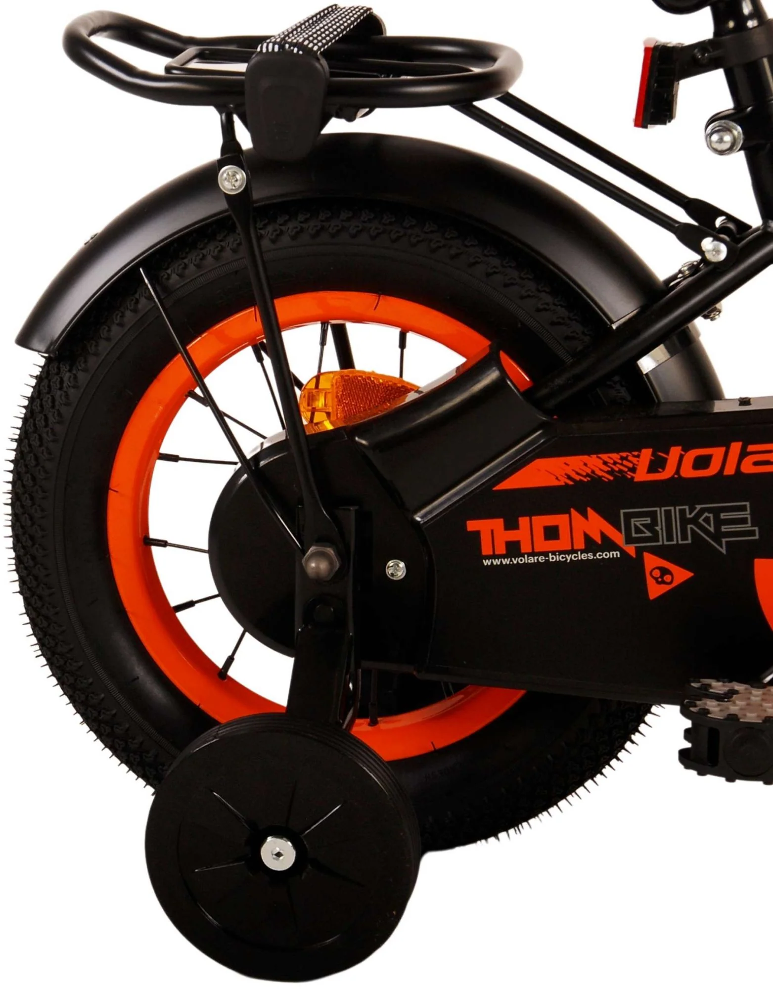 Volare Thombike Kinderfiets - Jongens - 12 inch - Zwart Oranje - Image 4