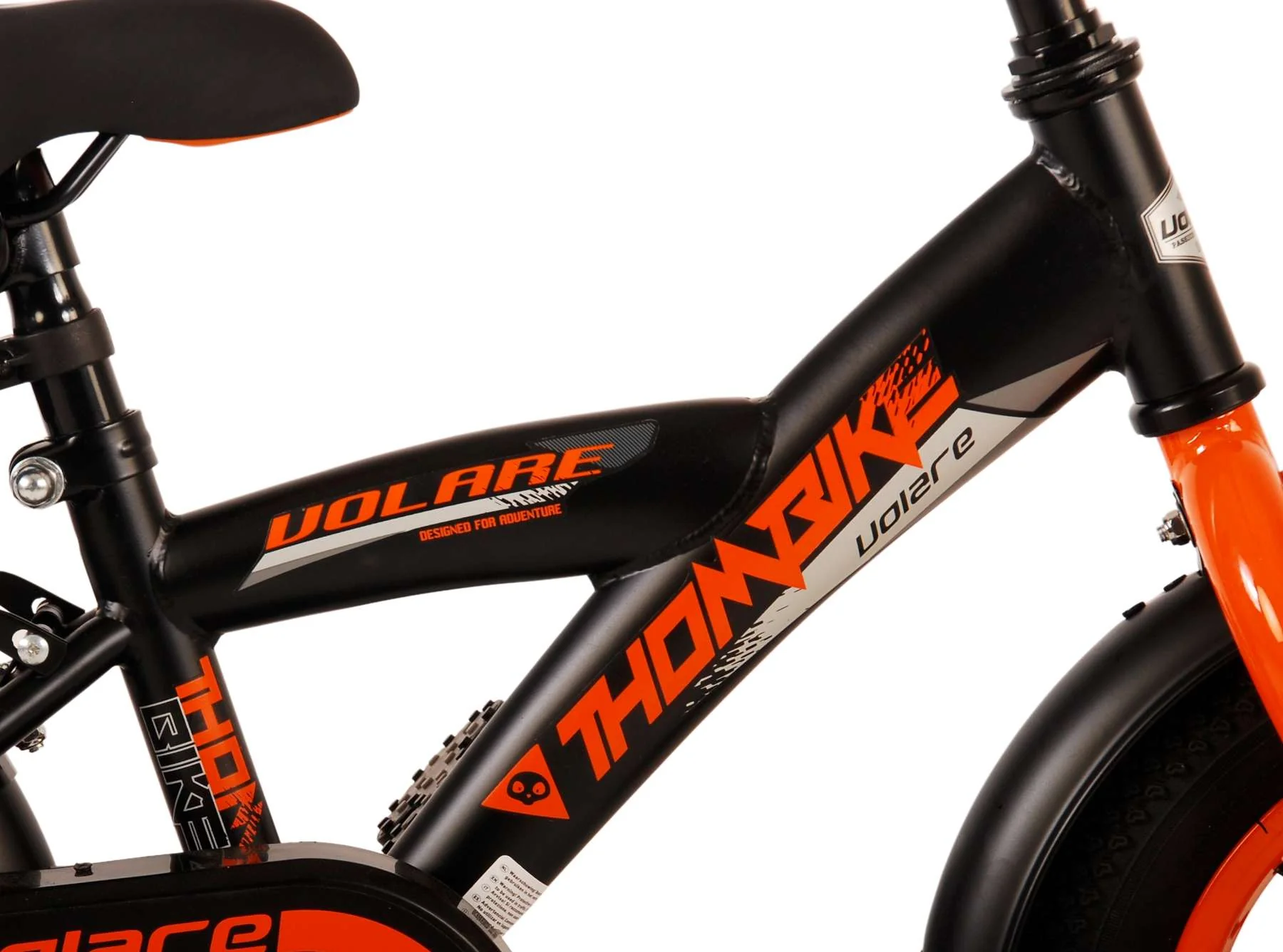 Volare Thombike Kinderfiets - Jongens - 12 inch - Zwart Oranje - Image 7