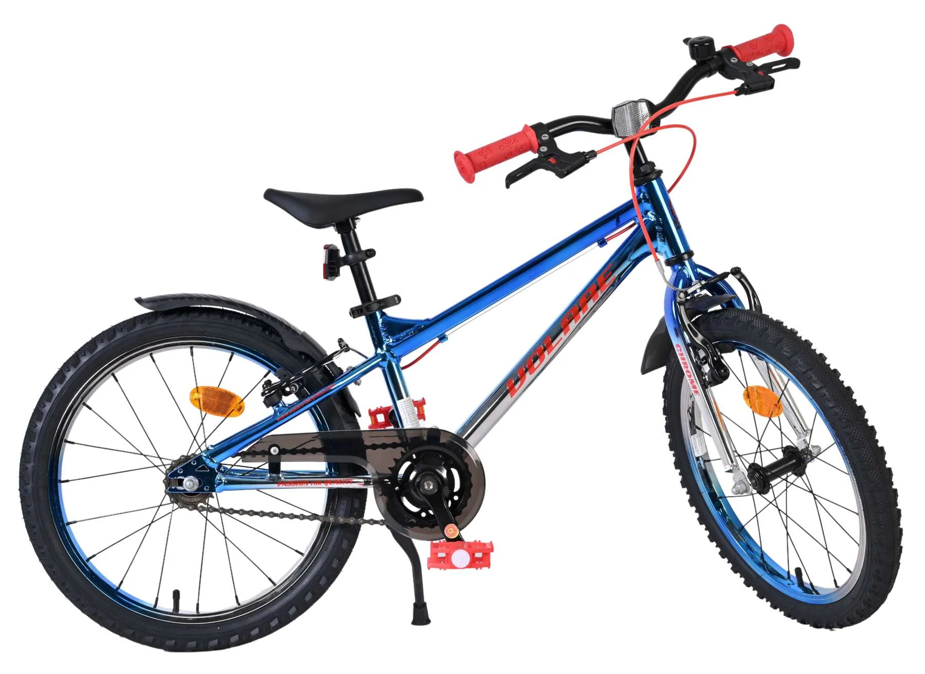 Volare Chrome Kinderfiets - Jongens - 18 inch - Blauw Zilver - Twee handremmen - Image 10