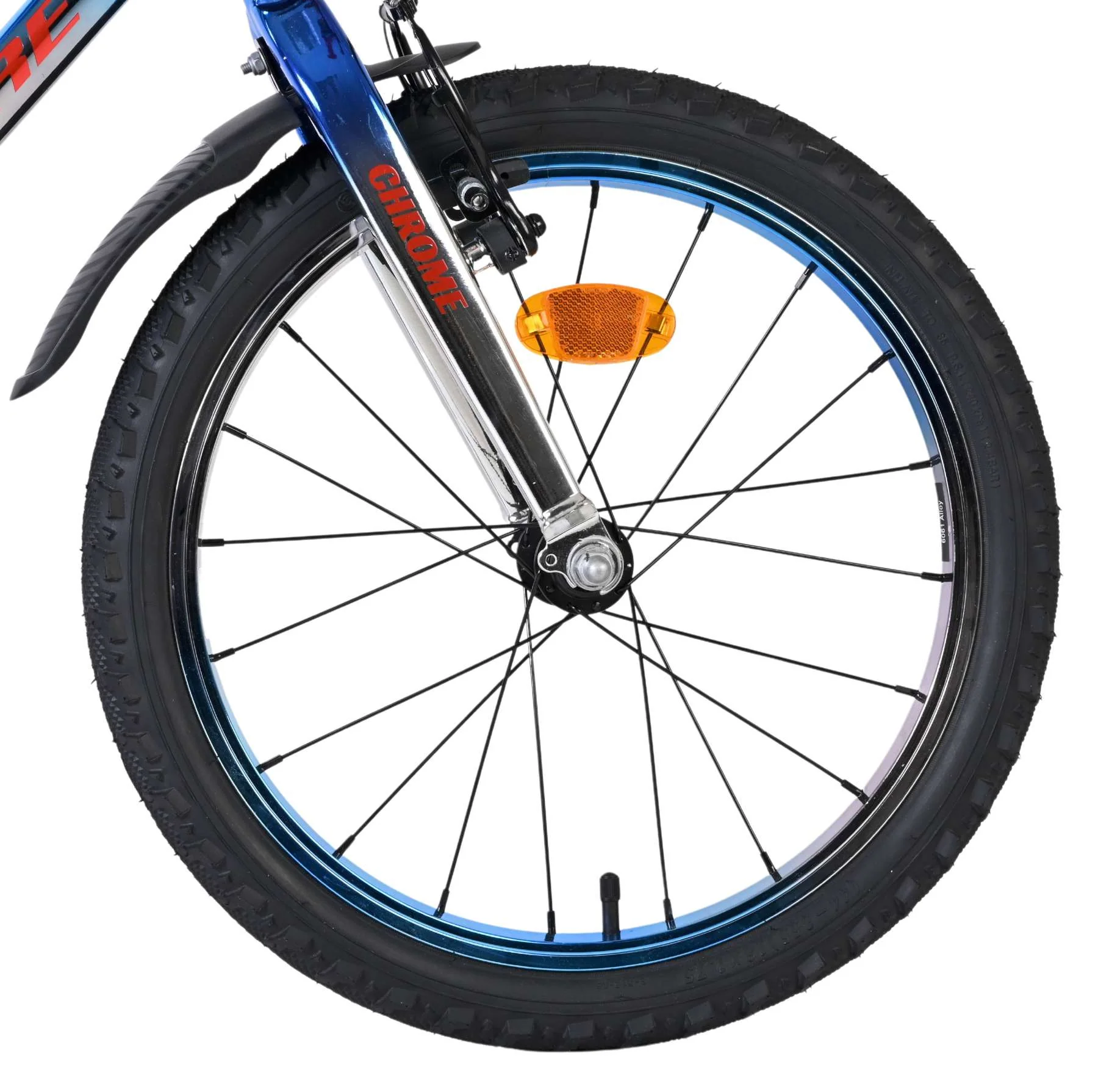 Volare Chrome Kinderfiets - Jongens - 18 inch - Blauw Zilver - Twee handremmen - Image 3