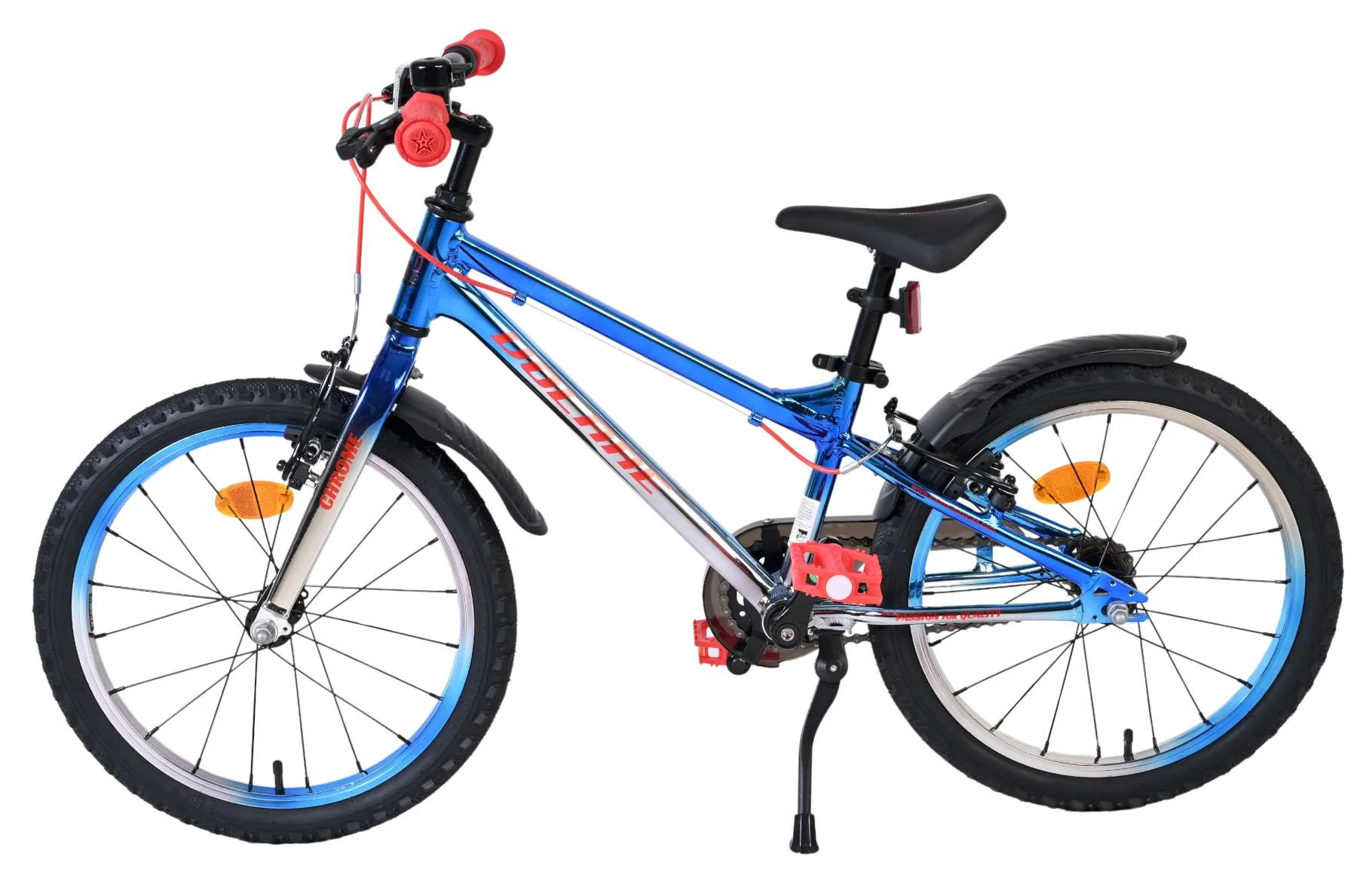 Volare Chrome Kinderfiets - Jongens - 18 inch - Blauw Zilver - Twee handremmen - Image 7