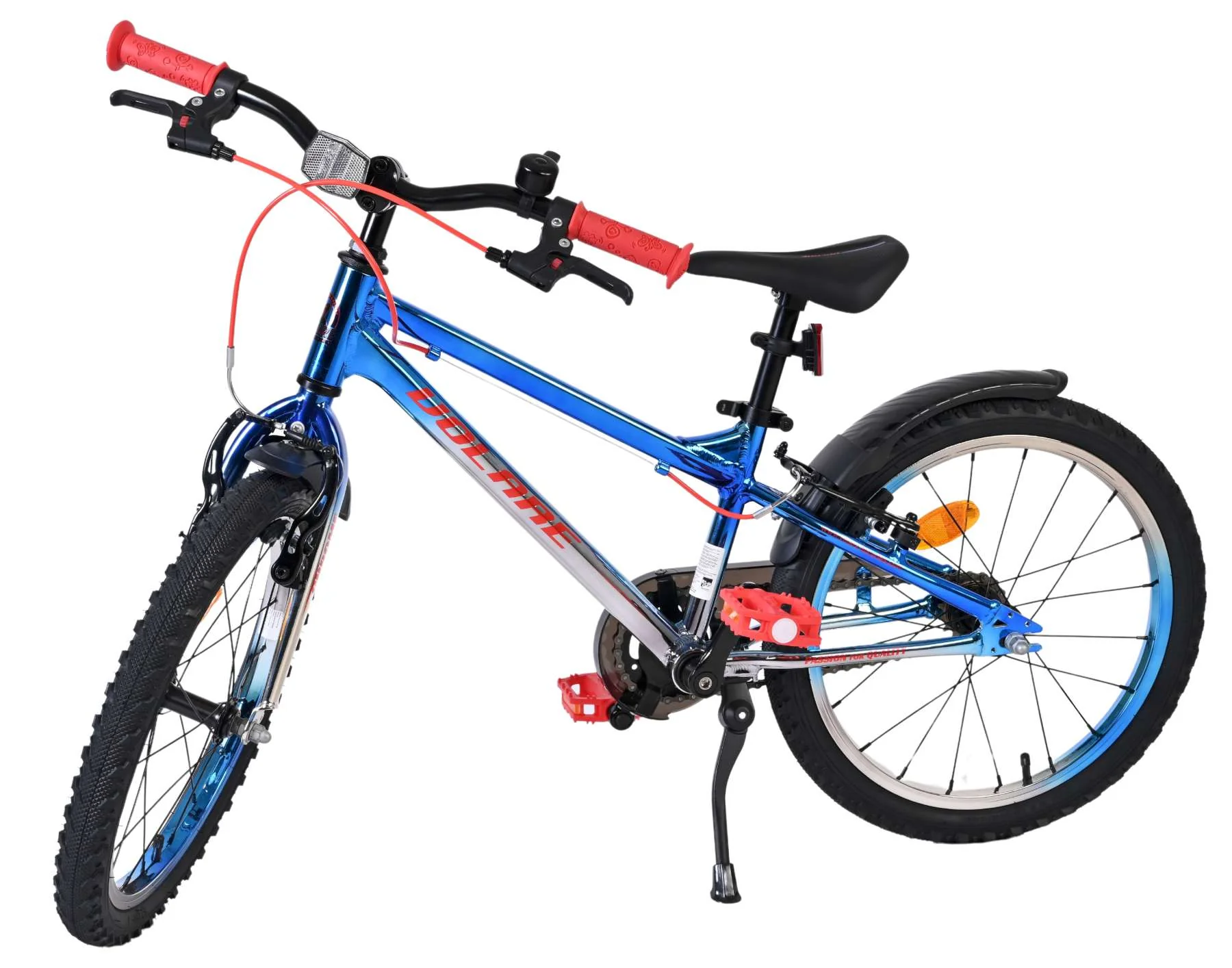 Volare Chrome Kinderfiets - Jongens - 18 inch - Blauw Zilver - Twee handremmen - Image 8